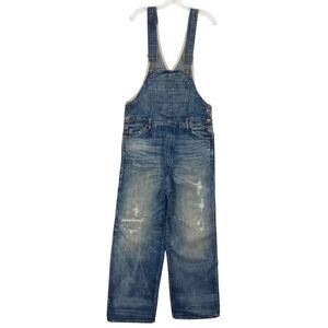 G STAR RAW Overalls Unisex XS W34 Blue Stonewash Distressed Carpenter 9-Pocket